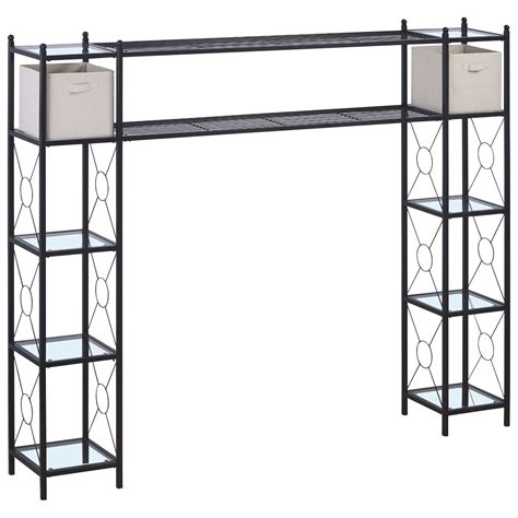 alcove over-the-bed metal organizer with fabric baskets king|Alcove Over.